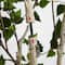 6ft. Potted Green Artificial Birch Tree with Real Touch Leaves
